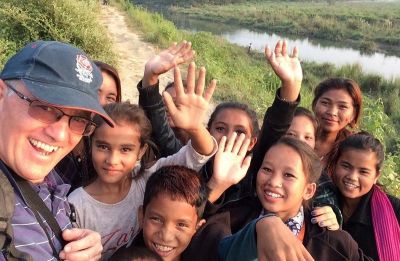 Paul Massie Cycling on the  tour with redspokes
